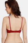 Zivame Beautiful Basics Glitter Strap Push-Up Wired Medium Coverage Bra - Sundried Tomato — thumbnail 2